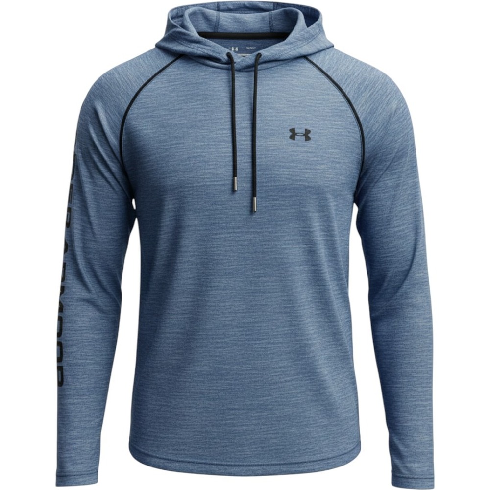 Under Armour Tech 2.0 Blue Space Dye Hooded Long Sleeve Shirt Women's Medium